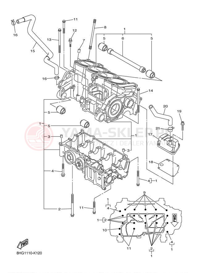 Schemat "Obudowa silnika" do Yamaha APEX SE RX10PSER/RX10PSEL