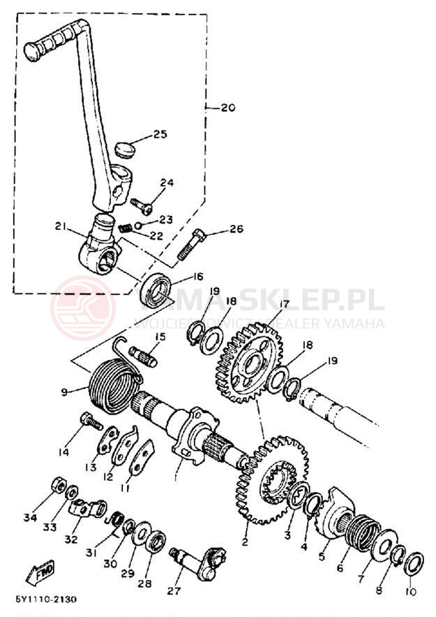 Schemat "rozrusznik" do Yamaha XT600TC/XT600T