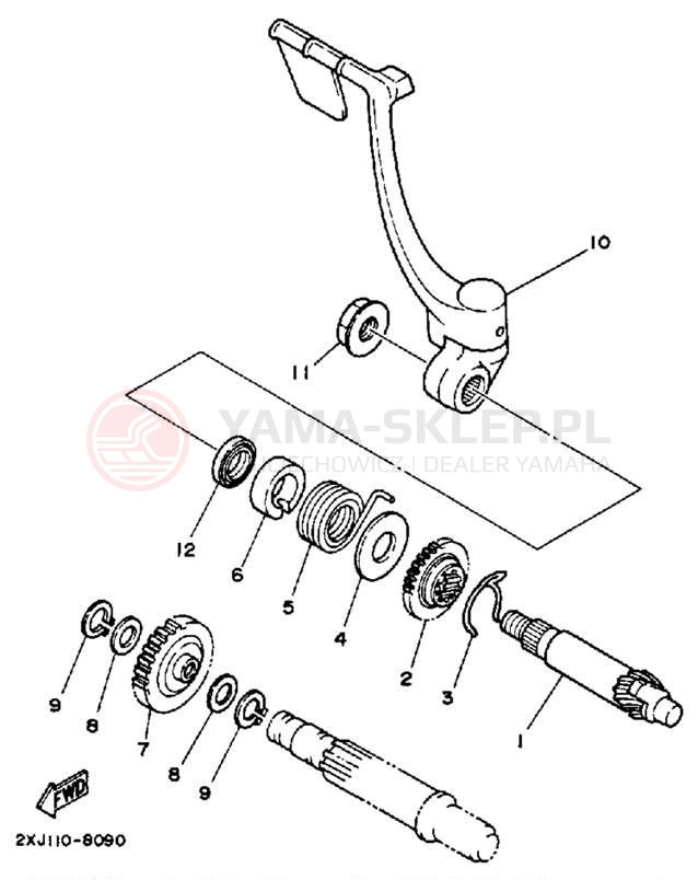 Schemat "rozrusznik" do Yamaha BLASTER YFS200U