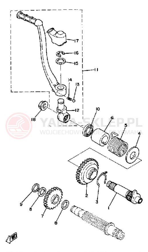 Schemat "kopniak" do Yamaha YZ465H