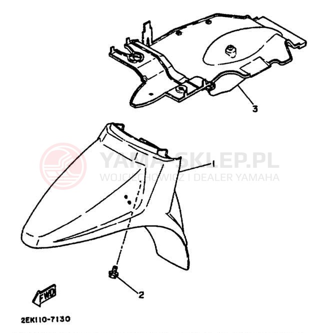 Schemat "błotnik" do Yamaha RAZZ SH50M