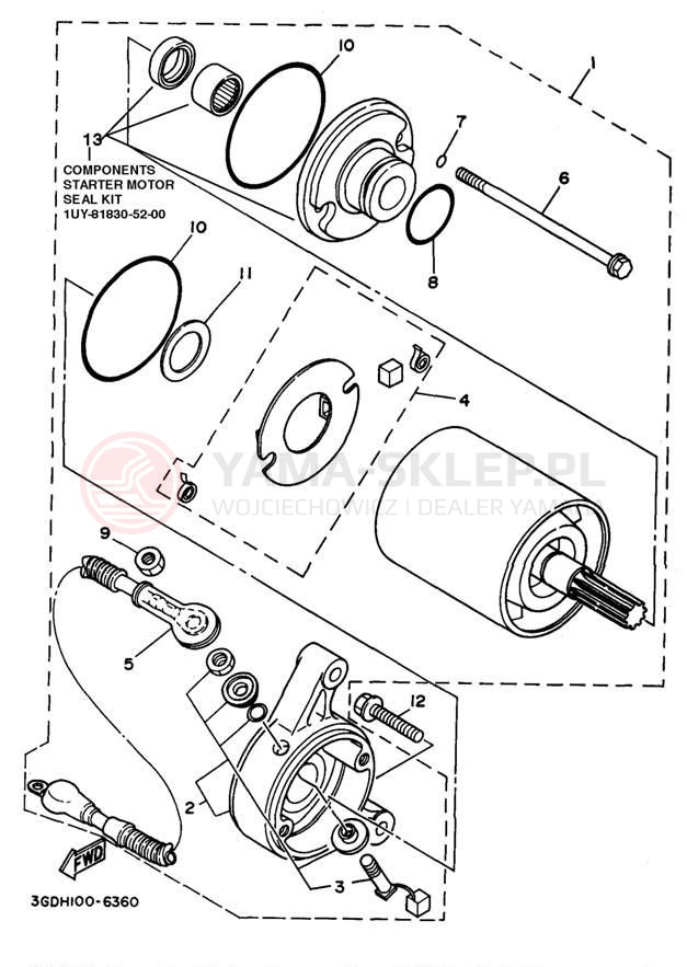 Schemat "rozrusznik" do Yamaha WARRIOR YFM350XKC/YFM350XK