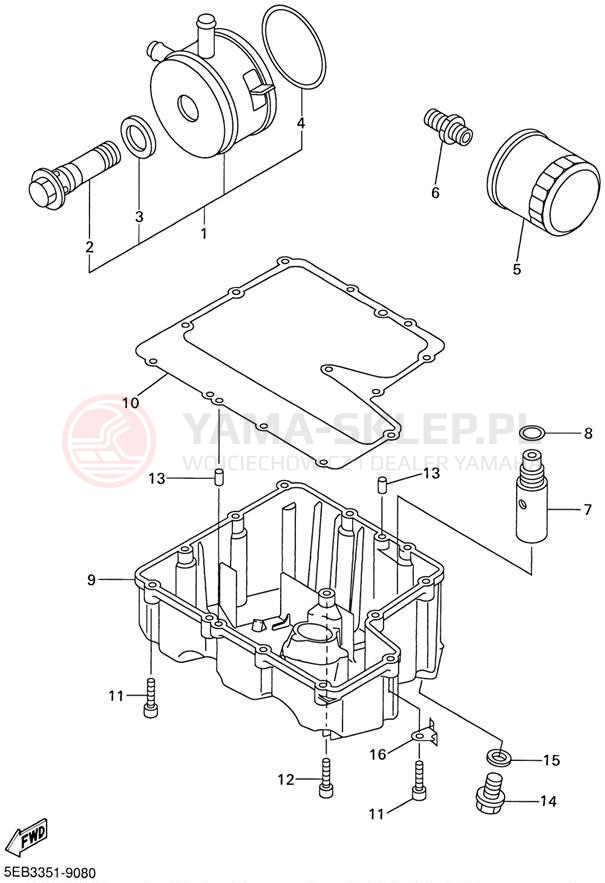 Schemat "Filtr oleju" do Yamaha YZFR6 YZFR6NC/YZFR6N