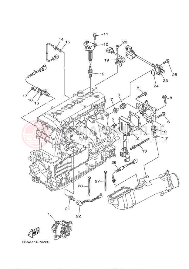 Schemat "układ elektryczny" do Yamaha AR190 EARLY RX1800AM/RX1800BM
