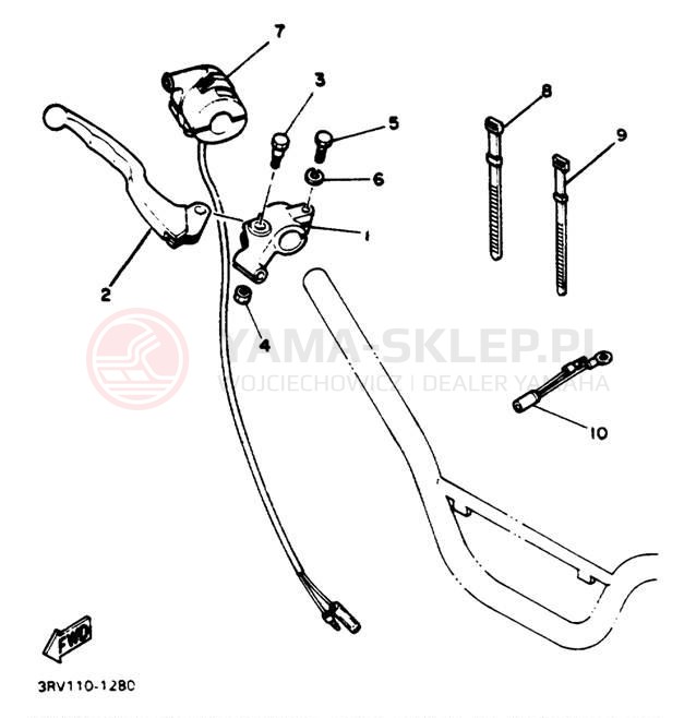 Schemat "układ elektryczny" do Yamaha Y-ZINGER PW80E
