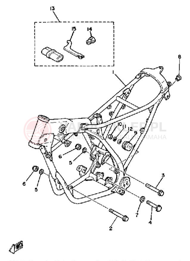 Schemat "Rama " do Yamaha YZ100H