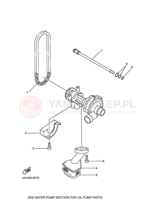 Schemat "Pompa olejowa" do Yamaha YZFR1 YZFR1SN/YZFR1SNC