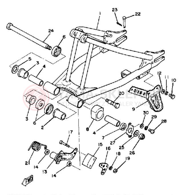 Schemat "wahacz" do Yamaha TT250G