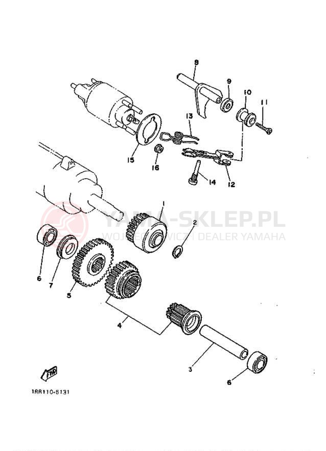 Schemat "rozrusznik" do Yamaha VIRAGO 1100 XV1100TC/XV1100T