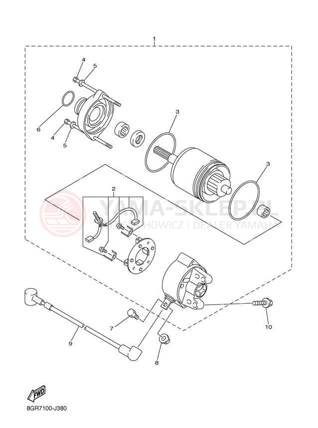 Schemat "rozrusznik" do Yamaha PHAZER XTX PZ50XTEW