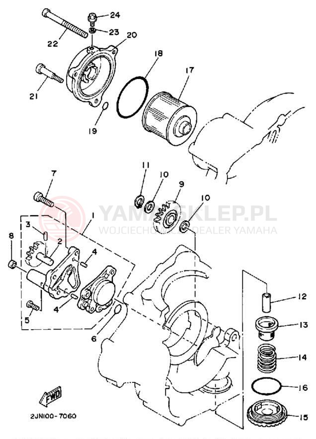 Schemat "Pompa olejowa" do Yamaha BIG WHEEL BW350U