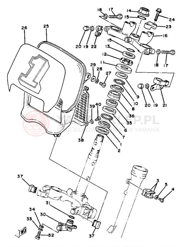 Schemat "Półki zawieszenia" do Yamaha YZ80H