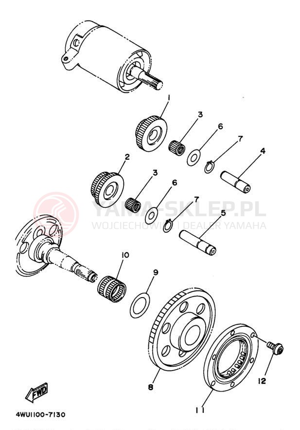 Schemat "rozrusznik" do Yamaha BIG BEAR 4WD YFM350FWBJ_MNH