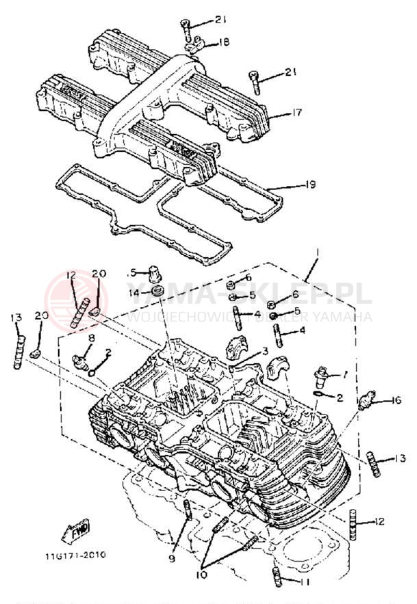 Schemat "głowica" do Yamaha XJ1100J