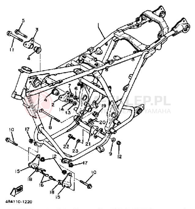 Schemat "rama" do Yamaha XS400SJ