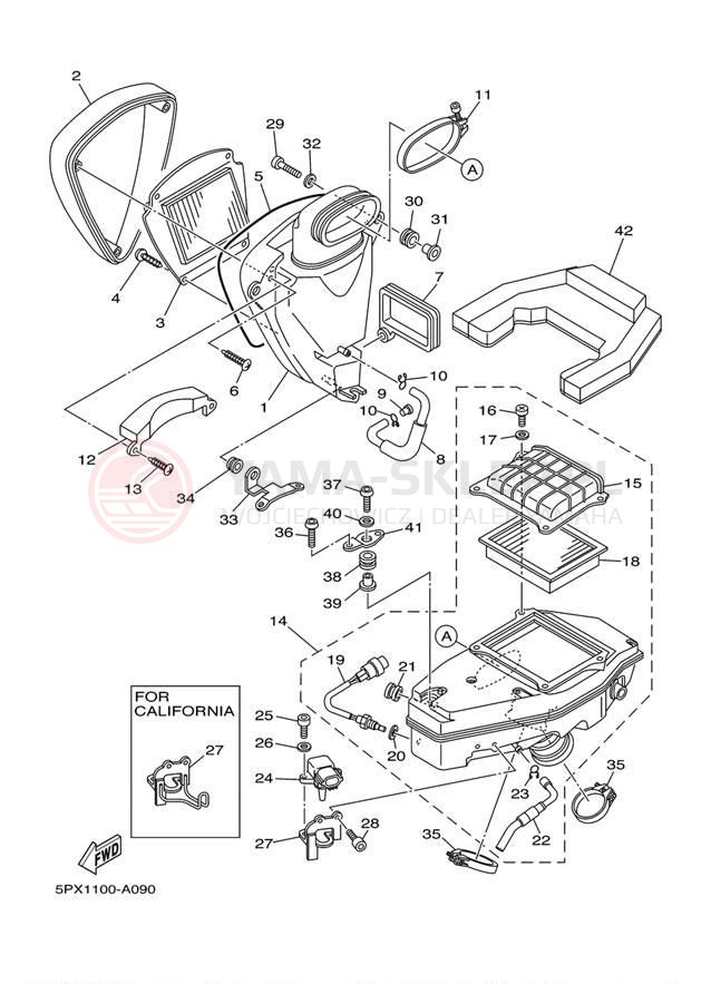Schemat "Wtrysk paliwa" do Yamaha XV17PCP/XV17PCPC