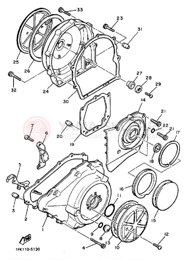 Schemat "Pokrywa silnika" do Yamaha V-MAX 1200 VMX12U/VMX12UC