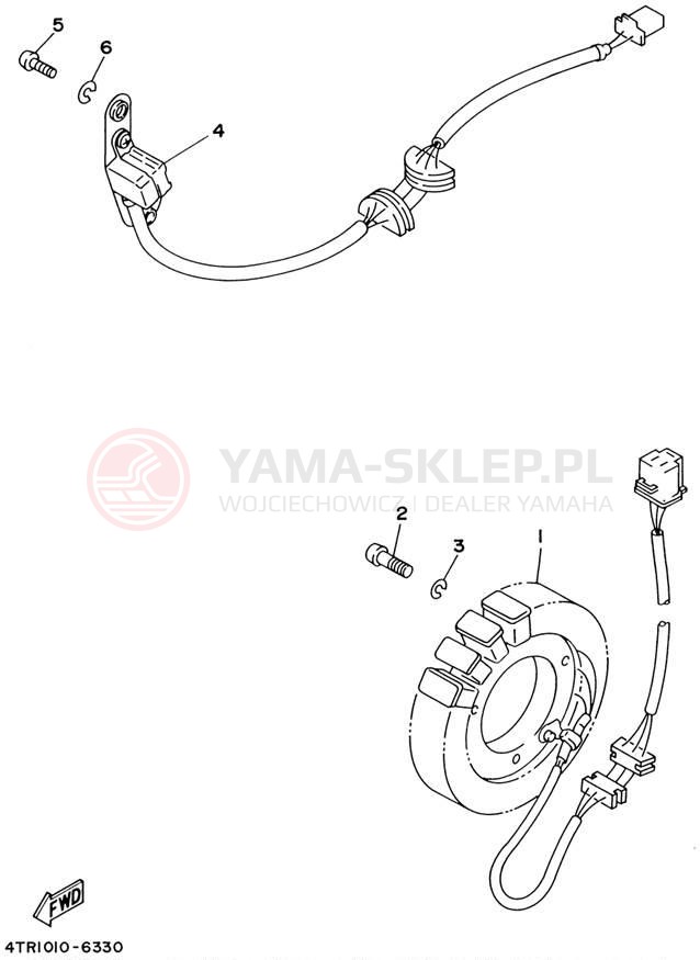Schemat "prądnica" do Yamaha V-STAR CUSTOM XVS650NC/XVS650N