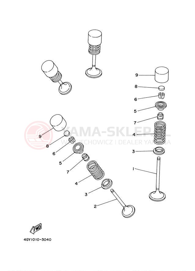 Schemat "zawory" do Yamaha TTR250 TTR250M/TTR250MC