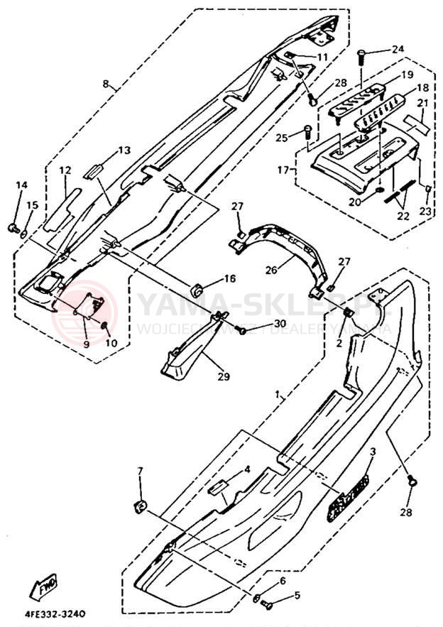 Schemat "Pokrywa boczna" do Yamaha GTS1000AE/GTS1000AEC