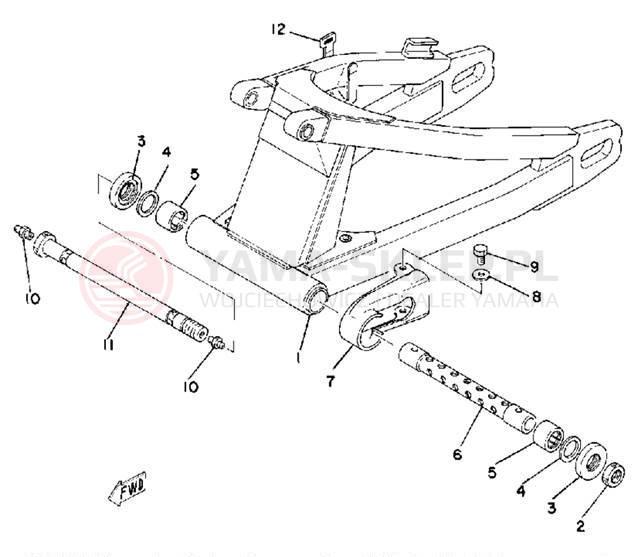 Schemat "wahacz" do Yamaha TZ250F