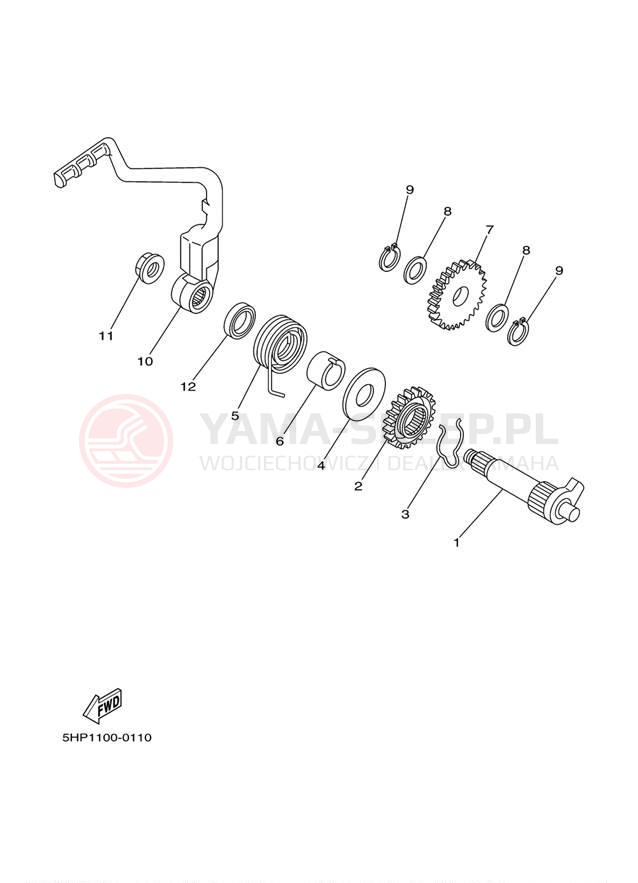 Schemat "rozrusznik" do Yamaha TT-R125LE TTR125LEW/TTR125EW