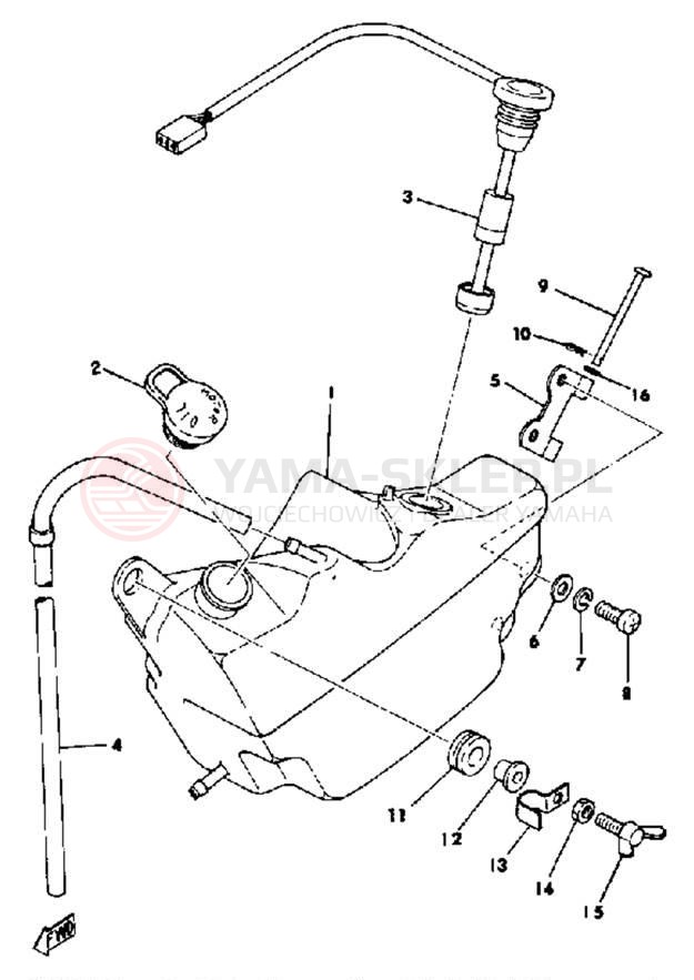 Schemat "Miska olejowa" do Yamaha DT175E