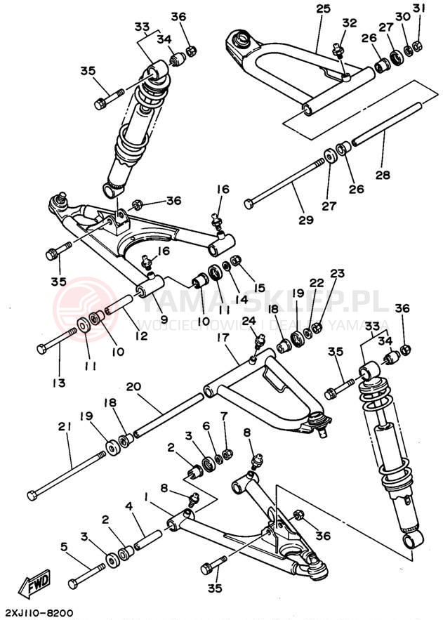 Schemat "Koło przód" do Yamaha BLASTER YFS200G_MN