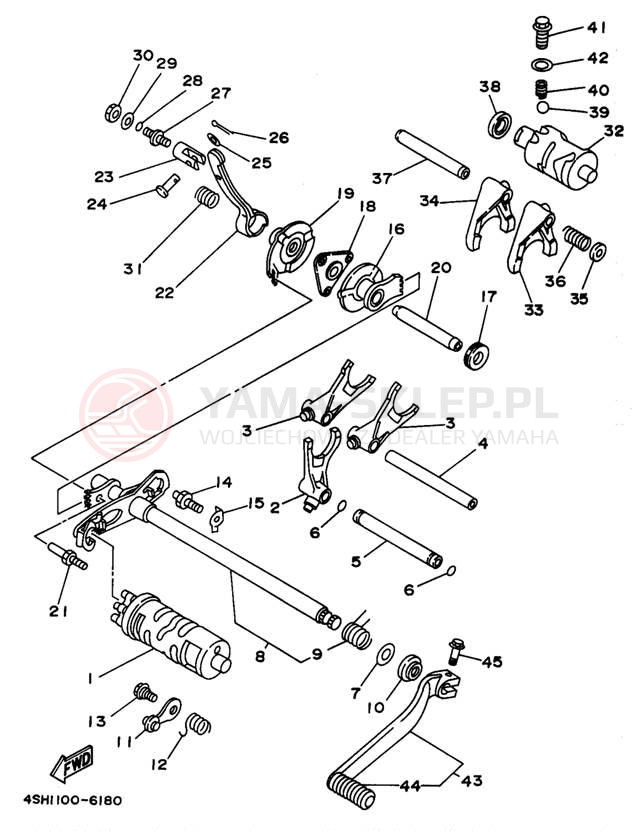 Schemat "Wodziki, automat" do Yamaha KODIAK 4WD YFM400FWK