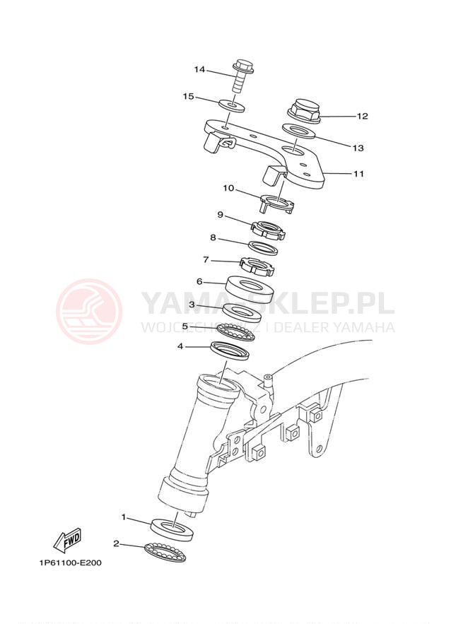 Schemat "Półki zawieszenia" do Yamaha TTR50E TTR50EY