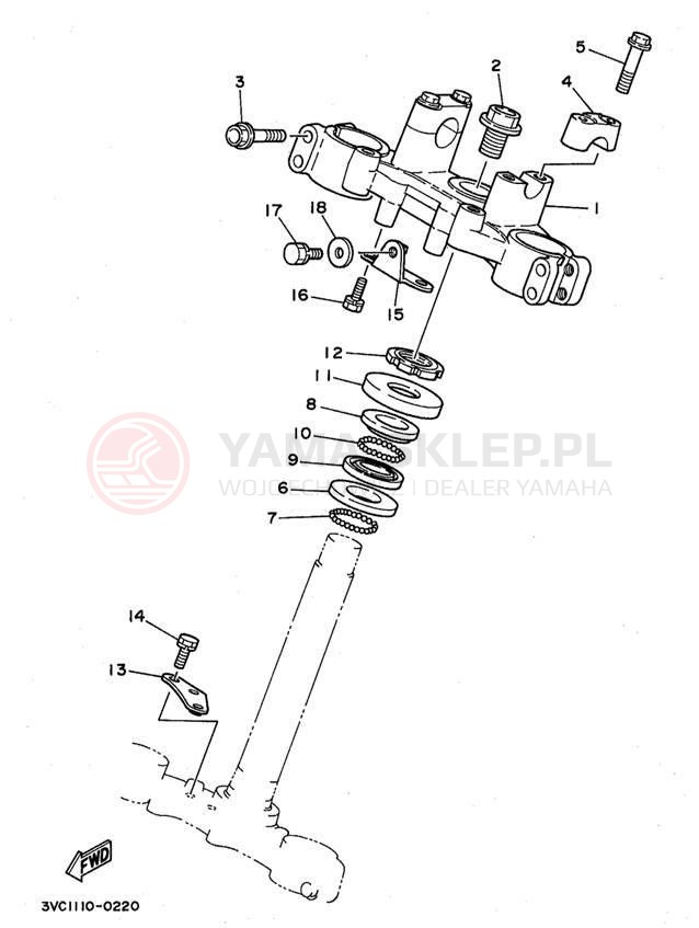 Schemat "Półki zawieszenia" do Yamaha RT180K