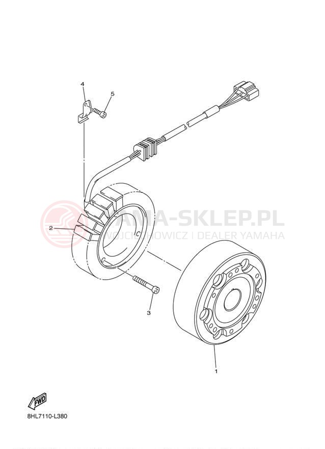 Schemat "prądnica" do Yamaha FX NYTRO FX10BL
