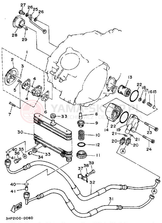 Schemat "Pompa olejowa" do Yamaha MOTO-4 YFM350ERA