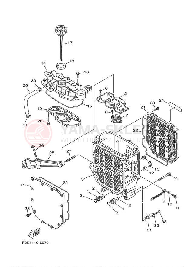 Schemat "Chłodnica oleju" do Yamaha AR210 LAT1100AL