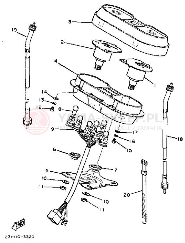 Schemat "licznik" do Yamaha RX50K
