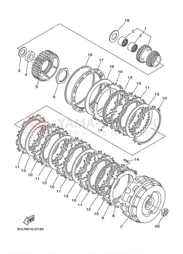 Schemat "sprzęgło" do Yamaha T MAX XP500YY