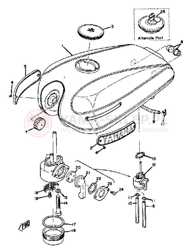 Schemat "zbiornik paliwa" do Yamaha R5