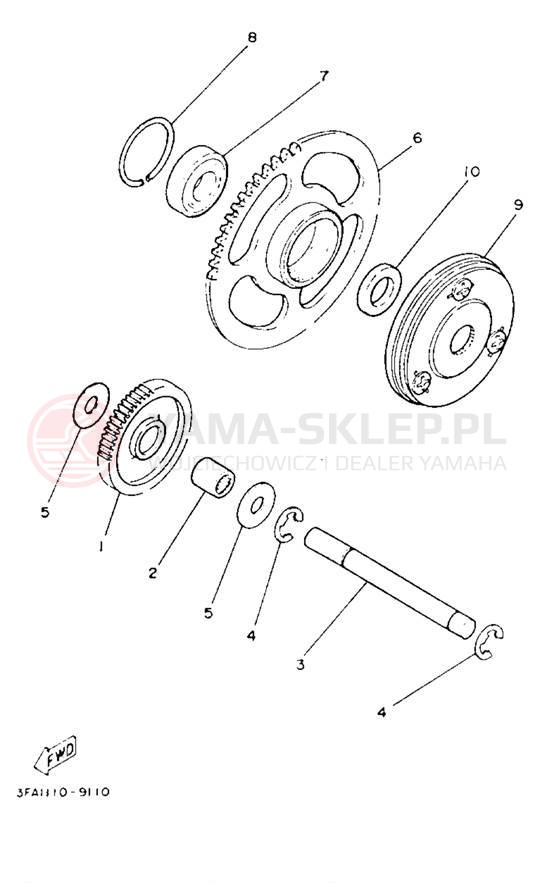 Schemat "rozrusznik" do Yamaha BREEZE YFA1F