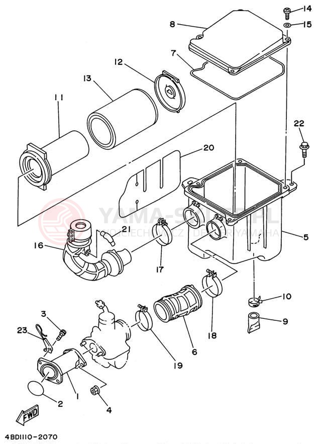 Schemat "Wtrysk paliwa" do Yamaha YFB250UH_M/YFB250H_MN