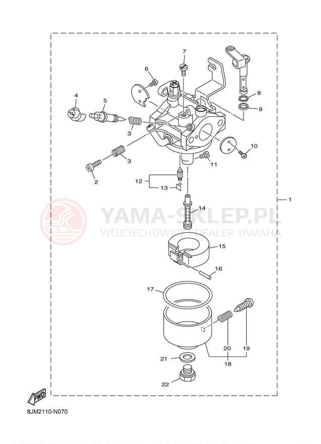 Schemat "Gaźnik" do Yamaha SRX120 SRX120EL
