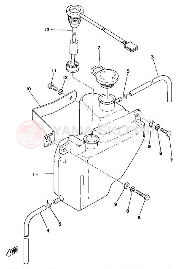 Schemat "Miska olejowa" do Yamaha DT100D