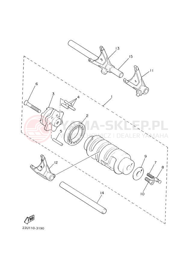 Schemat "Wodziki, automat" do Yamaha V STAR CUSTOM XVS65S/XVS65SC