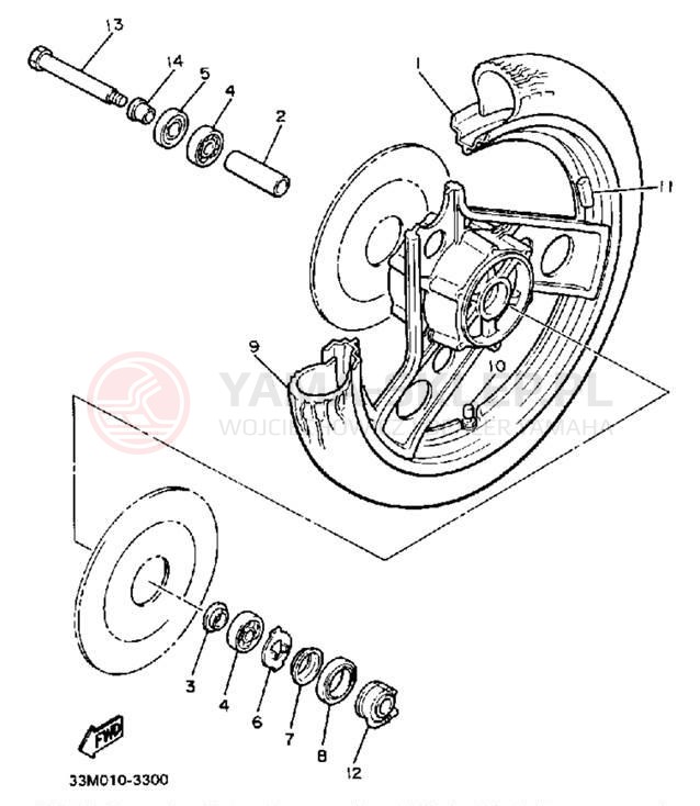 Schemat "Koło przód" do Yamaha FJ600LC/FJ600L