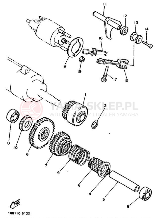 Schemat "rozrusznik" do Yamaha VIRAGO 750 XV750B/XV750BC
