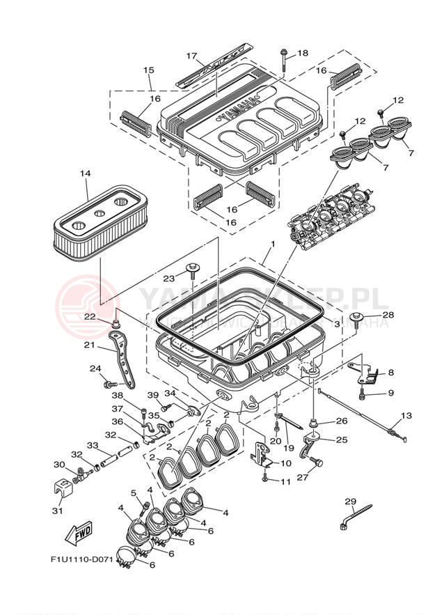 Schemat "Wtrysk paliwa" do Yamaha AR230 HO SRT1100BE