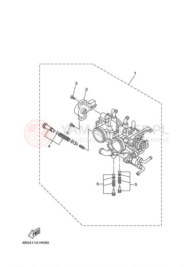 Schemat "Wtrysk paliwa" do Yamaha TMAX XP500YL