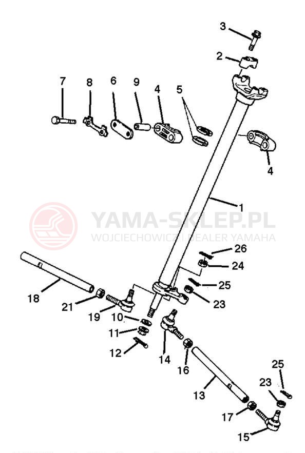Schemat "Półki zawieszenia" do Yamaha WARRIOR YFM350XT