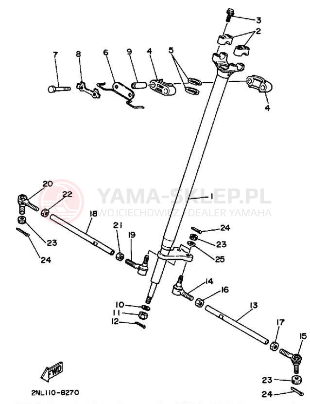Schemat "Półki zawieszenia" do Yamaha TERRA PRO YFP350U