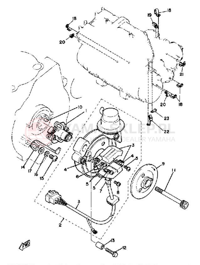 Schemat "Układ zapłonowy" do Yamaha XS1100SG
