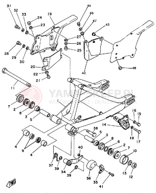 Schemat "wahacz" do Yamaha IT425G